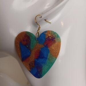 Colorful Heart-Shaped Earrings